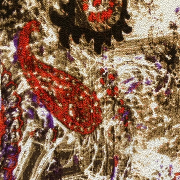 Lotus Flower / Hemp plant / Paisley Motif Eco-friendly Shift Dress KUT Size 6 - Picture 10 of 10